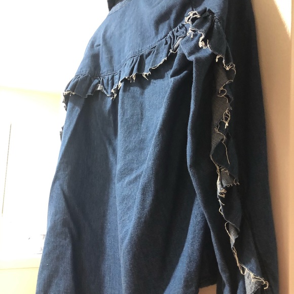 Zara Ruffle Button Down NWT - Picture 2 of 3